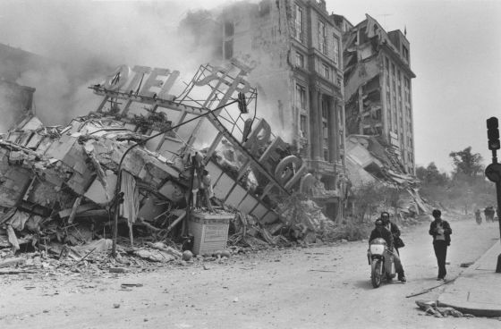 Hotel Regis tras terremoto de 1985