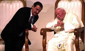 Juan Pablo II y el expresidente Vicente Fox